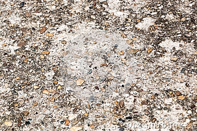 Pebble gravel in concrete Stock Photo