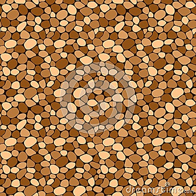 Pebble seamless pattern set vector illustration. Stone repeat texture in a different colors. sandstone pavement, shingle Vector Illustration