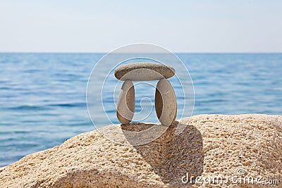 Pebble Stone House Stock Photo