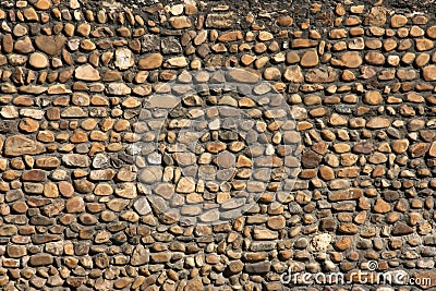 Pebble wall Stock Photo