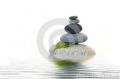 Pebble Water Balance And Harmony Stock Photo