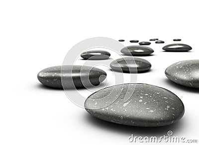 Pebbles, harmony and meditation Stock Photo