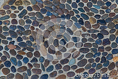 Pebbles mosaic Stock Photo