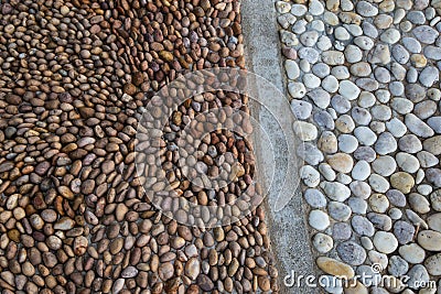 Pebbles mosaic Stock Photo