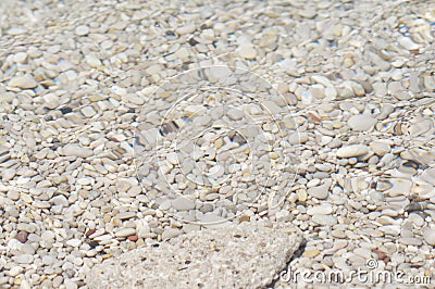 Pebbles in the sea Stock Photo