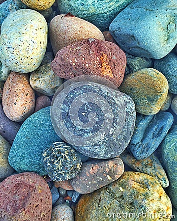 Pebbles Stones beach Colors Stones Stock Photo