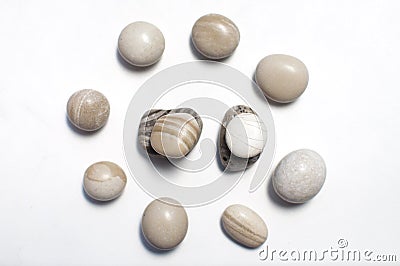 Pebbles surround Stock Photo