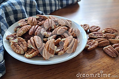 Peacan Nuts Stock Photo