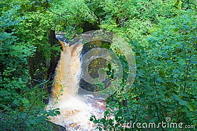 Pecca Falls, Ingleton Water Fall Trail, Ingleton, Camford, England Editorial Stock Photo