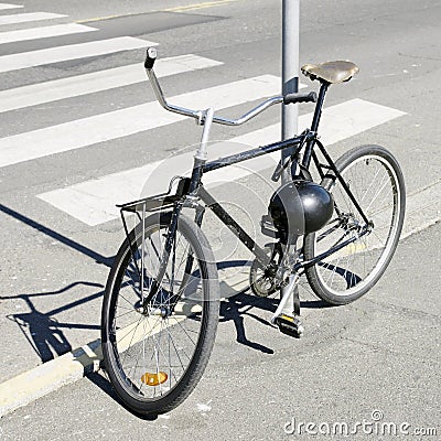 Pedal Bike Commuting Stock Photo