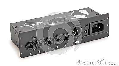 pedal board patchbay path isolated Stock Photo