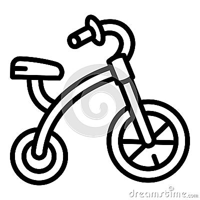 Pedal tricycle icon, outline style Vector Illustration