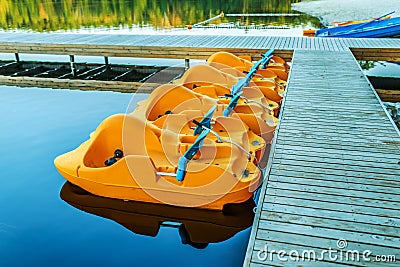 Pedalo or paddle boat Stock Photo