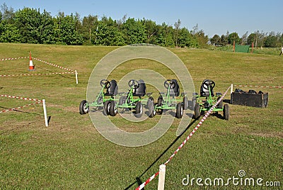 Peddle go carts Stock Photo