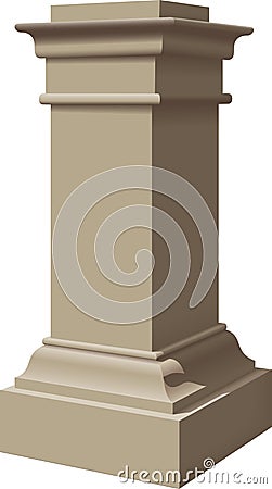 Pedestal Vector Illustration