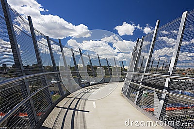 Pedestrian and Bicycle Bridge Stock Photo