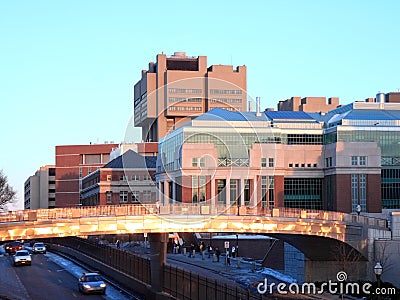 Pedestrian bridge Stock Photo