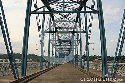 Pedestrian Bridge Stock Photo