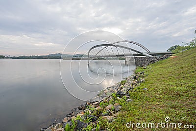 Pedestrian Bridge, Putrajaya Stock Photo