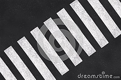 Pedestrian crossing, asphalt road top view Stock Photo