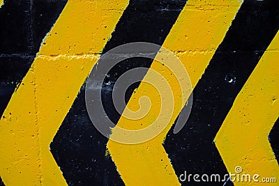 Pedestrian crossing near the parking lots, white and yellow stripes Stock Photo
