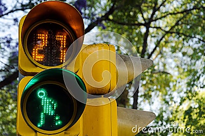 Pedestrian Crossing Signal Stock Photo