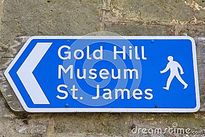 Gold Hill and Museum in Shaftesbury in Dorset, UK Editorial Stock Photo