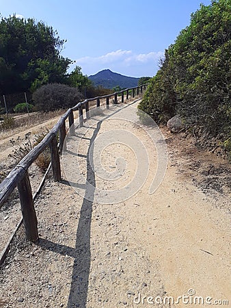 Pedestrian path between Punta Santa Giusta and the Scoglio di Peppino 1 Stock Photo