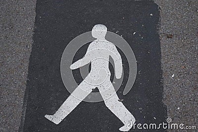 Pedestrian sign Stock Photo