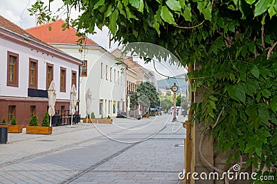 Pedestrian street in Nitra, Slovakia Stock Photo
