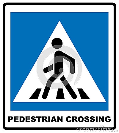 Pedestrian Symbol Vector Illustration isolated on white background Vector Illustration