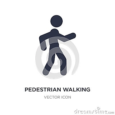 pedestrian walking icon on white background. Simple element illustration from Sports concept Vector Illustration