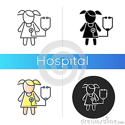 Pediatric department icon Vector Illustration