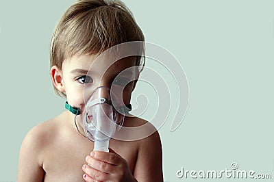 Pediatric Nebulizer Treatment 6 Stock Photo