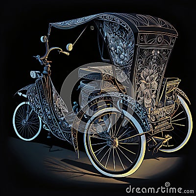 pedicab concept Stock Photo