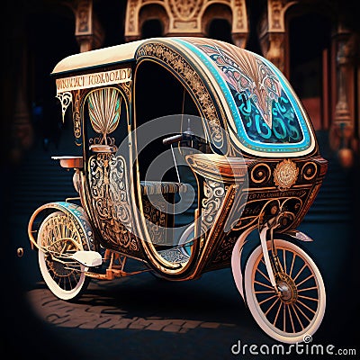 pedicab concept Stock Photo