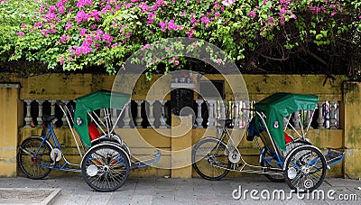 Pedicab, eco transport vehicle Stock Photo