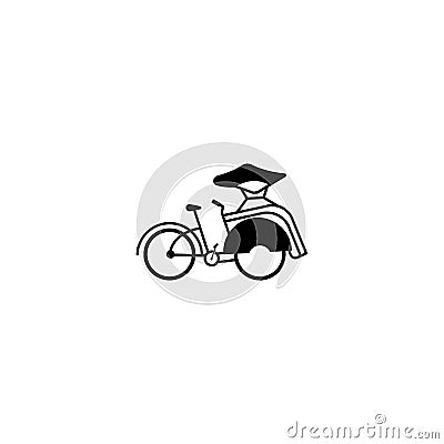 pedicab icon Vector Illustration