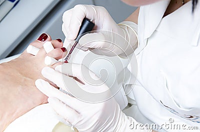 Pedicure treatment Stock Photo