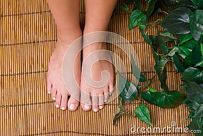 Pedicured feet Stock Photo