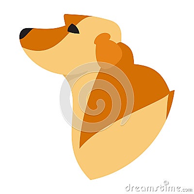 Pedigree dog head labrador retriever Vector Illustration