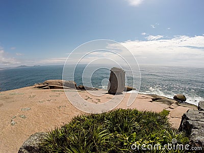 Pedra do Frade Praia do Gi - Laguna - Santa Catarina - Brasil Stock Photo