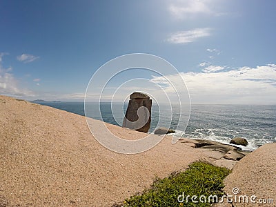 Pedra do Frade Praia do Gi - Laguna - Santa Catarina - Brasil Stock Photo