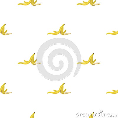 Peel of banana icon in cartoon style isolated on white background. Trash and garbage pattern stock vector illustration. Vector Illustration