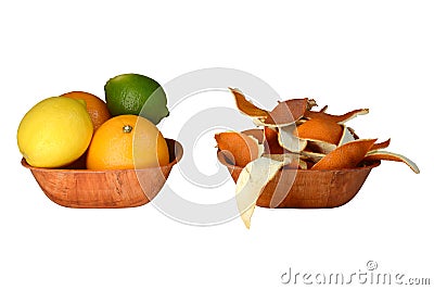 Peel of citrus Stock Photo