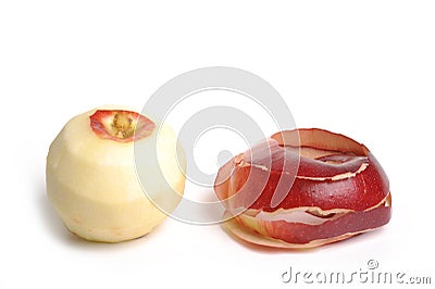 Peeled Apple Stock Photo