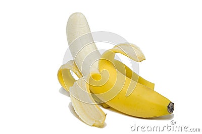 Peeled Banana Stock Photo