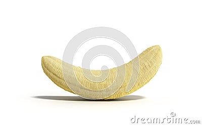 Peeled Banana Open Banana 3d render on a white backgrou Stock Photo