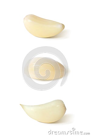 Peeled garlic. Isolated vector Vector Illustration