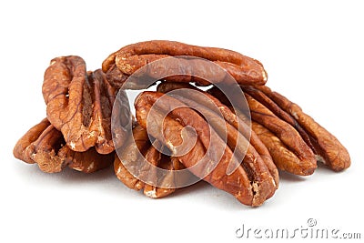 Peeled pecan nuts Stock Photo